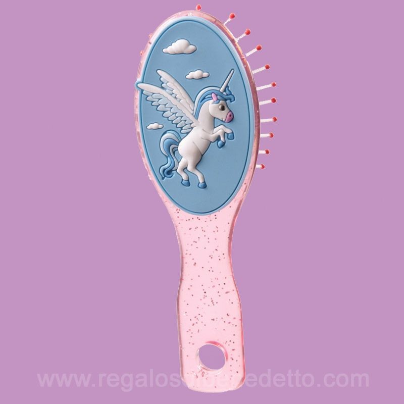 Cepillo unicornio azul