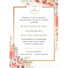 Invitación de boda Primavera