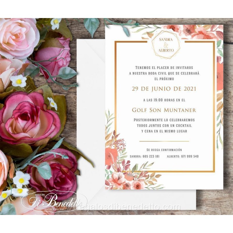 Invitación de boda Primavera