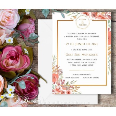 Invitación de boda Primavera