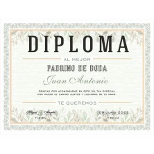 Diploma agradecimiento hojas de olivo