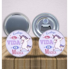 Conjunto de taza y chapa "Vida mágica"