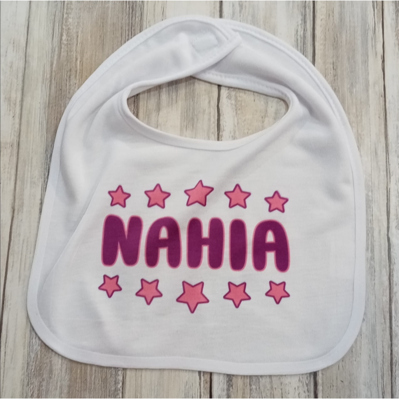 babero  personalizado con nombre