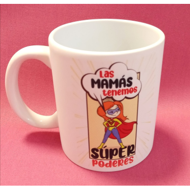 Taza mamá súper poderes