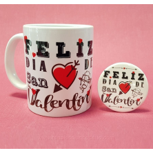 Taza San Valéntín con foto personalizada