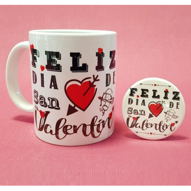 Taza San Valéntín con foto personalizada