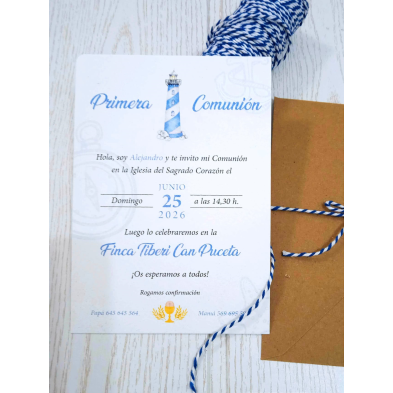 Invitación de comunión faro