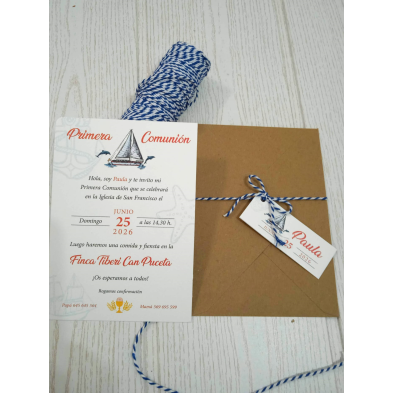 Invitación de comunión barco