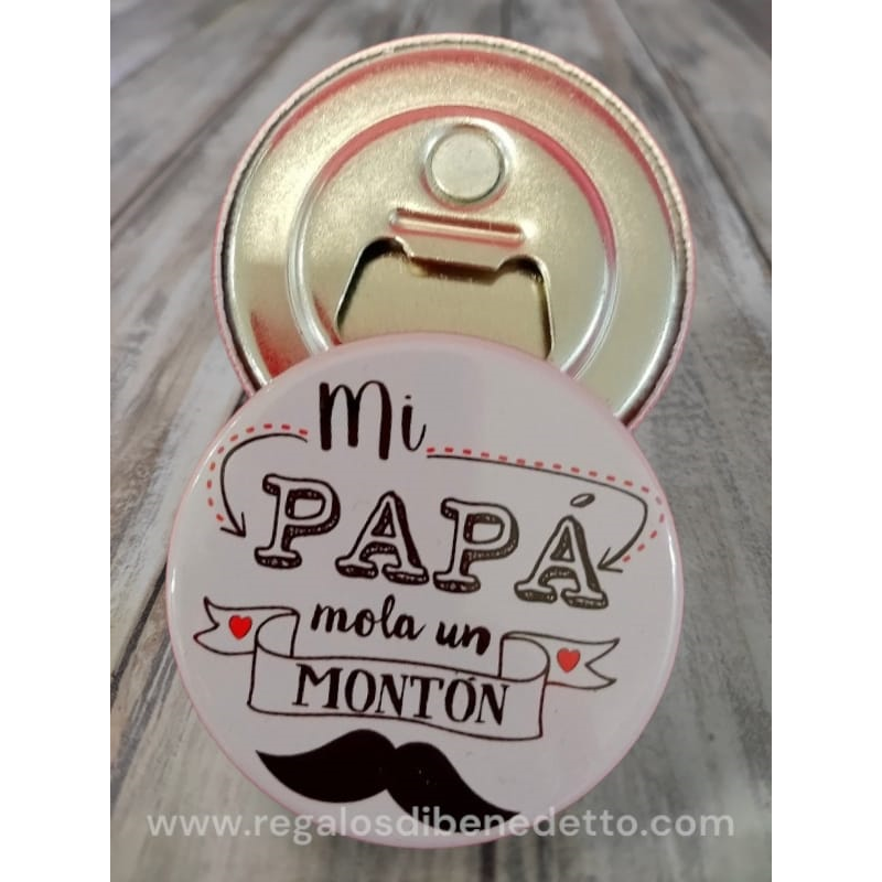 Chapa imán papá con caja de regalo