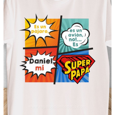 Camiseta súper papá personalizable