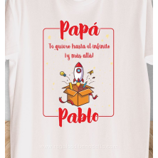 Camiseta te quiero papá personalizable