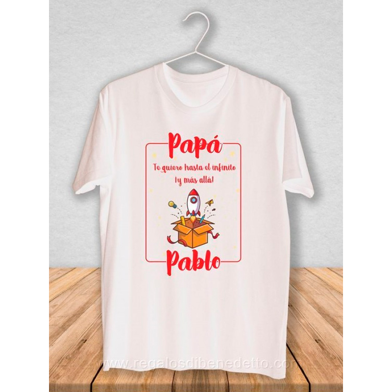 Camiseta te quiero papá personalizable