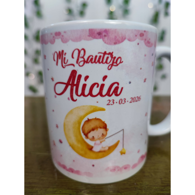 Taza personalizada bautizo