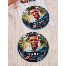 Chapa imán abridor Comunión  personalizada niño con foto